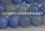 CAG9447 15.5 inches 8mm round blue agate beads wholesale