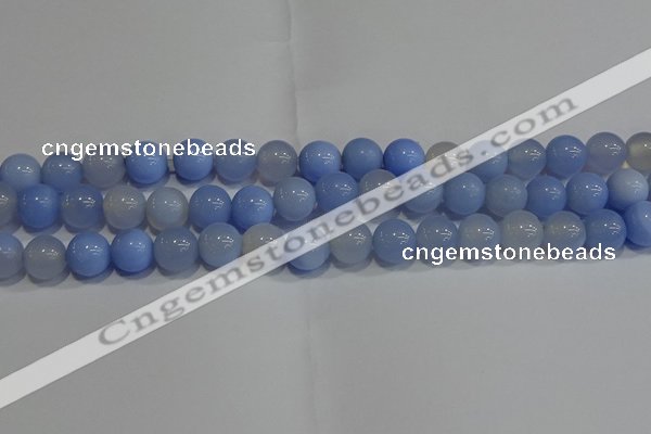 CAG9447 15.5 inches 8mm round blue agate beads wholesale