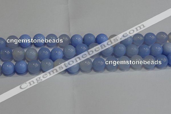 CAG9448 15.5 inches 10mm round blue agate beads wholesale