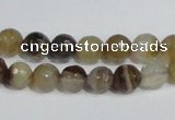 CAG945 16 inches 8mm faceted round madagascar agate gemstone beads