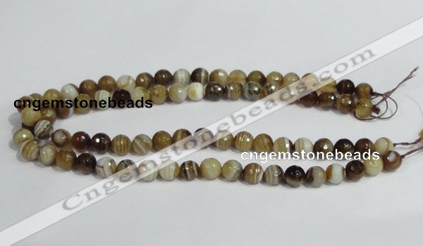 CAG946 16 inches 10mm faceted round madagascar agate gemstone beads
