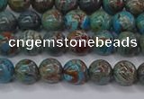 CAG9471 15.5 inches 4mm round blue crazy lace agate beads