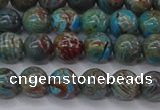 CAG9472 15.5 inches 6mm round blue crazy lace agate beads