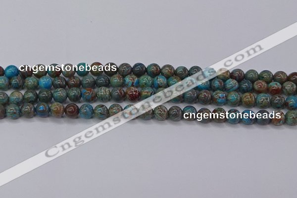 CAG9472 15.5 inches 6mm round blue crazy lace agate beads