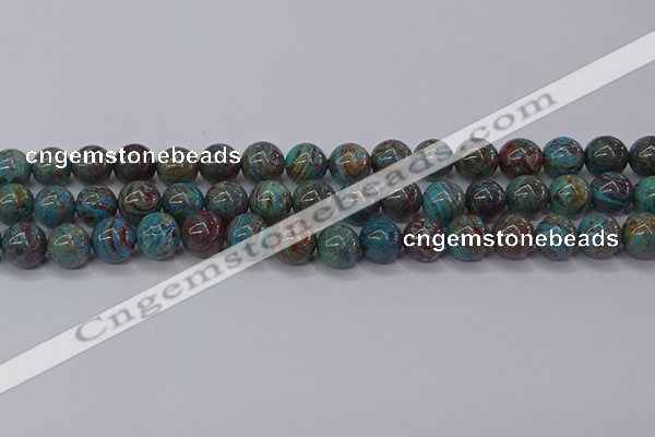 CAG9473 15.5 inches 8mm round blue crazy lace agate beads