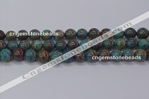 CAG9475 15.5 inches 12mm round blue crazy lace agate beads