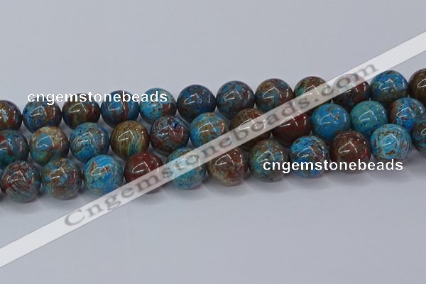 CAG9477 15.5 inches 16mm round blue crazy lace agate beads