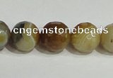 CAG948 16 inches 14mm faceted round madagascar agate gemstone beads