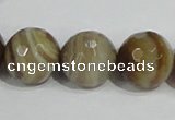 CAG950 16 inches 18mm faceted round madagascar agate gemstone beads