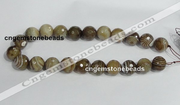 CAG950 16 inches 18mm faceted round madagascar agate gemstone beads