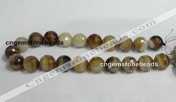 CAG951 16 inches 20mm faceted round madagascar agate gemstone beads