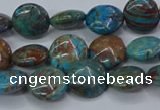 CAG9513 15.5 inches 10mm flat round blue crazy lace agate beads