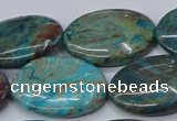 CAG9525 15.5 inches 22*30mm oval blue crazy lace agate beads