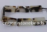 CAG9535 15.5 inches 35*55mm rectangle grey agate gemstone beads