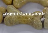 CAG9537 15.5 inches 22*40mm - 25*45mm bone chrysanthemum agate beads
