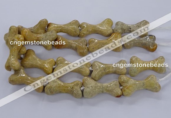 CAG9537 15.5 inches 22*40mm - 25*45mm bone chrysanthemum agate beads