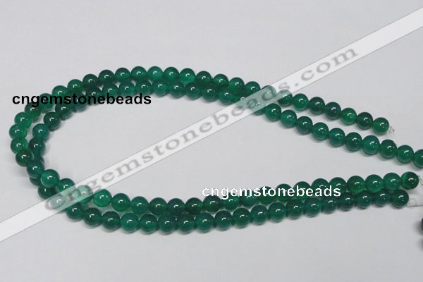 CAG954 15.5 inches 8mm round green agate gemstone beads wholesale