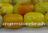 CAG9541 15.5 inches 13*18mm drum dragon veins agate beads