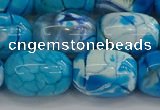 CAG9545 15.5 inches 13*18mm drum dragon veins agate beads