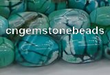 CAG9546 15.5 inches 13*18mm drum dragon veins agate beads