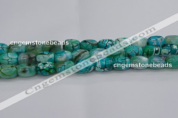 CAG9546 15.5 inches 13*18mm drum dragon veins agate beads