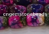 CAG9548 15.5 inches 13*18mm drum dragon veins agate beads