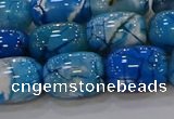 CAG9549 15.5 inches 13*18mm drum dragon veins agate beads