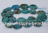 CAG9552 15.5 inches 25*35mm - 30*40mm freeform ocean agate beads