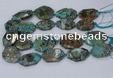 CAG9553 15.5 inches 25*35mm - 30*45mm freeform ocean agate beads