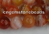 CAG9563 15.5 inches 10mm round red botswana agate gemstone beads