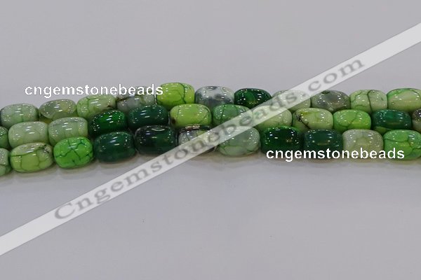 CAG9568 15.5 inches 13*18mm drum dragon veins agate beads