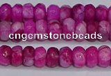 CAG9573 15.5 inches 4*6mm faceted rondelle crazy lace agate beads