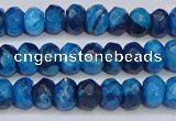 CAG9578 15.5 inches 4*6mm faceted rondelle crazy lace agate beads