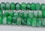 CAG9579 15.5 inches 4*6mm faceted rondelle crazy lace agate beads