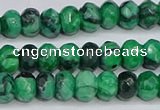 CAG9580 15.5 inches 4*6mm faceted rondelle crazy lace agate beads