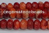 CAG9587 15.5 inches 5*8mm faceted rondelle crazy lace agate beads