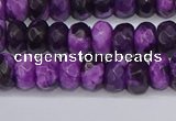 CAG9588 15.5 inches 5*8mm faceted rondelle crazy lace agate beads