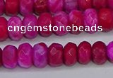 CAG9590 15.5 inches 5*8mm faceted rondelle crazy lace agate beads