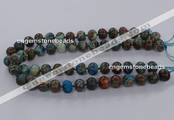 CAG9607 15.5 inches 12*16mm rondelle ocean agate gemstone beads