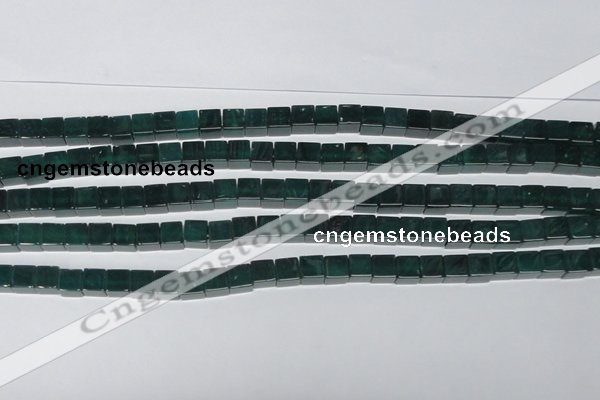 CAG961 15.5 inches 8*8mm cube green agate gemstone beads wholesale