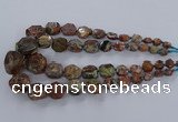 CAG9616 15.5 inches 8*10mm - 20*30mm faceted nuggets ocean agate beads