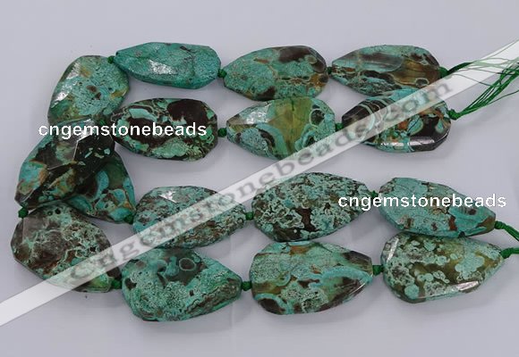 CAG9619 15.5 inches 30*45mm - 35*50mm freeform ocean agate beads