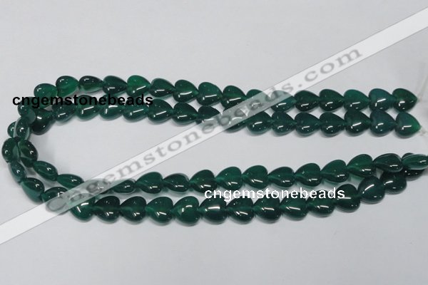 CAG962 15.5 inches 12*12mm heart green agate gemstone beads wholesale