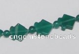 CAG963 15.5 inches 10*10mm fish green agate gemstone beads wholesale