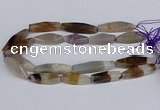 CAG9636 15.5 inches 12*45mm - 12*50mm freeform agate beads