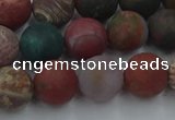 CAG9668 15.5 inches 10mm round matte ocean agate beads wholesale