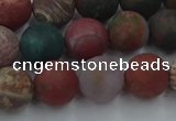 CAG9668 15.5 inches 10mm round matte ocean agate beads wholesale