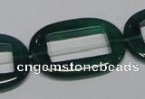 CAG967 15.5 inches 22*32mm oval green agate gemstone beads wholesale