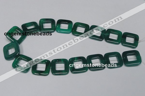 CAG968 15.5 inches 25*25mm square green agate gemstone beads wholesale