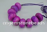 CAG9682 7.5 inches 20*35mm rondelle agate gemstone beads